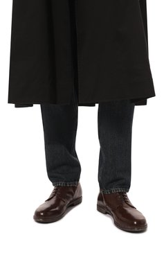 Мужские кожаные дерби MOMA темно-коричневого цвета, арт. 2AS433-TV | Фото 3 (Материал внутренний: Натуральная кожа; Материал сплава: Проставлено; Нос: Не проставлено; Стили: Классический)