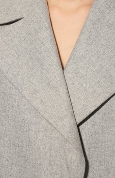 Женское пальто из шерсти и кашемира RUBAN светло-серого цвета, арт. RPS22-1.1.45.4 | Фото 5 (Материал внешний: Шерсть; Рукава: Длинные; Длина (верхняя одежда): Длинные; 1-2-бортные: Однобортные; Стили: Кэжуэл)