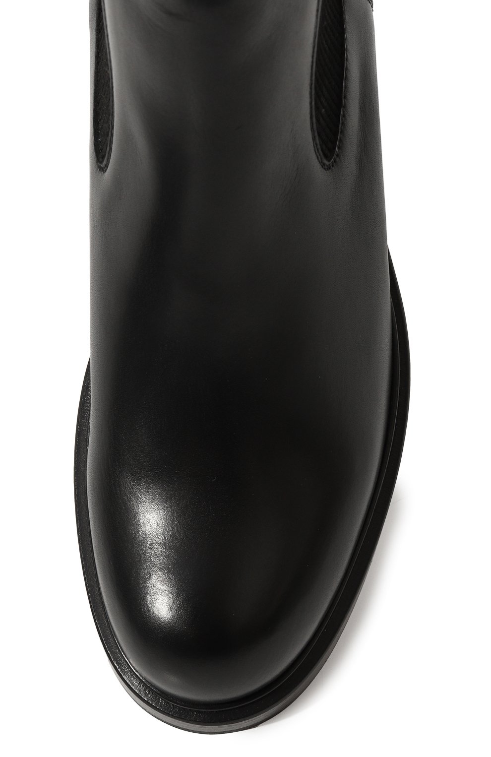 Женские кожаные бот инки KITON черного цвета, арт. D56805NX0602 | Фото 6 (Подошва: Платформа; Каблук высота: Низкий; Материал внутренний: Натуральная кожа; Материал сплава: Проставлено; Материал утеплителя: Без утеплителя; Женское Кросс-КТ: Челси-ботинки; Драгоценные камни: Проставлено)