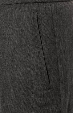 Мужские шерстяные брюки MARCO PESCAROLO темно-серого цвета, арт. CHIAIA/4718 | Фото 5 (Материал внешний: Шерсть; Длина (брюки, джинсы): Стандартные; Случай: Повседневный; Материал сплава: Проставлено; Нос: Не проставлено; Драгоценные камни: Проставлено; Материал подклада: Хлопок; Стили: Кэжуэл)