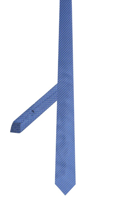 Детский шелковый галстук DAL LAGO голубого цвета, арт. N300/7328/III | Фото 2 (Статус проверки: Проверено, Проверена категория; Материал: Текстиль, Шелк; Кросс-КТ: Школьные аксессуары; Региональные ограничения белый список (Axapta Mercury): RU)