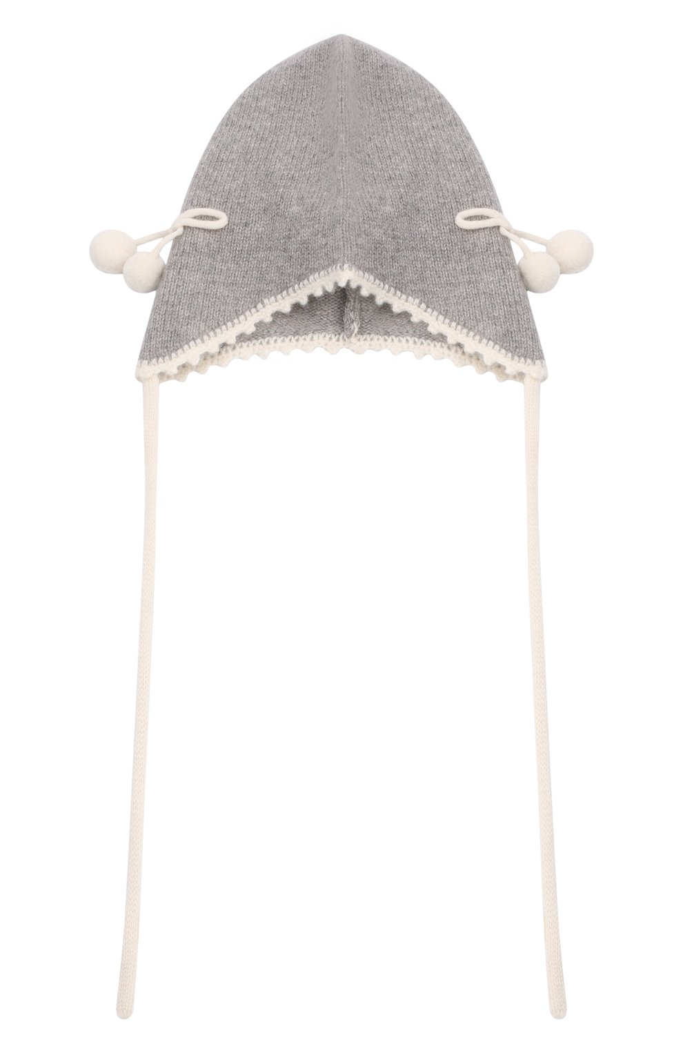Детского кашемировая шапка OSCAR ET VALENTINE серого цвета, арт. BON04CHERRYS | Фото 1 (Материал: Текстиль, Кашемир, Шерсть)