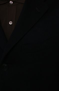 Мужской пальто из шерсти ламы KITON темно-синего цвета, арт. US106K02403/LGUA | Фото 5 (Материал внешний: Шерсть; Рукава: Длинные; Длина (верх�няя одежда): До середины бедра; Материал сплава: Проставлено; Стили: Классический; Драгоценные камни: Проставлено; Мужское Кросс-КТ: пальто-верхняя одежда; Материал подклада: Купро)