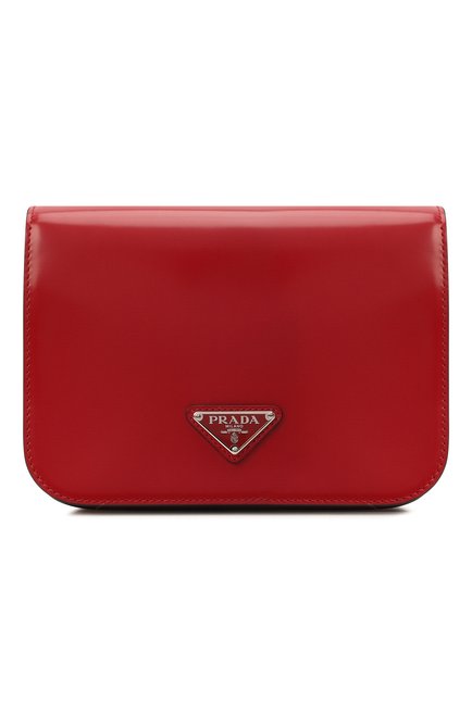 Женская сумка PRADA красного цвета, арт. 1BD308-ZO6-F02SB-HOO | Фото 1 (Размер: mini; Материал: Натуральная кожа; Ремень/цепочка: На ремешке; Сумки-технические: Сумки через плечо)