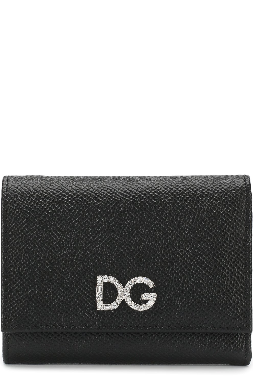 Женские черные кожаный кошелек на кнопке DOLCE & GABBANA купить в ...