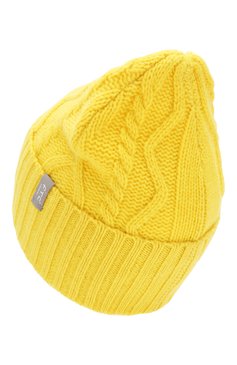 Женская кашемировая шапка FTC желтого цвета, арт. 770-0020 | Фото 2 (Материал: Текстиль, Кашемир, Шерсть)
