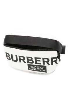 Женская поясная сумка sonny BURBERRY белого цвета, арт. 8015143 | Фото 4 (Размер: medium; Стили: Классический; Статус проверки: Проверено, Проверена категория; Материал: Текстиль; Застежка: Молния; Кросс-КТ: другое)