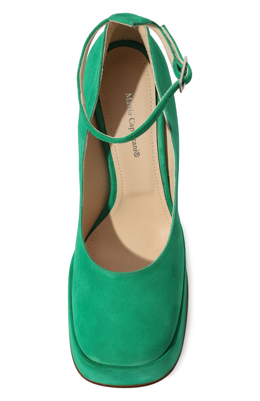 Женские замшевые туфли MATTIA CAPEZZANI зеленого цвета, арт. W254/CAM0SCI0 | Фото 6 (Подошва: Платформа; Каблук высота: Высокий; Материал внутренний: Натуральная кожа; Каблук тип: Устойчивый; Материал внешний: Замша)