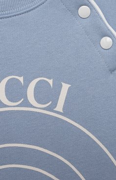 Детский удлиненный свитшот из хлопка GUCCI голубого цвета, арт. 642601/XJC7E | Фото 3 (Рукава: Длинные; Случай: Повседневный; Региональные ограничения белый список (Axapta Mercury): RU; Материал сплава: Проставлено; Материал внешний: Хлопок; Девочки Кросс-КТ: Свитшот-одежда, Платье-одежда; Драгоценные камни: Проставлено; Ростовка одежда: 10 - 11 лет | 140 - 146см, 4 года | 104 см, 5 лет | 110 см, 6 лет | 116 см, 8 лет | 128 см)