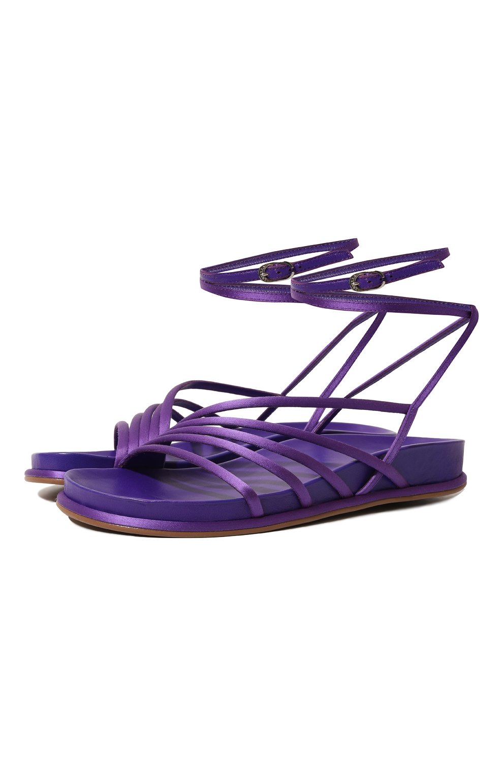 Текстильные сандалии Le Silla фиолетового цвета