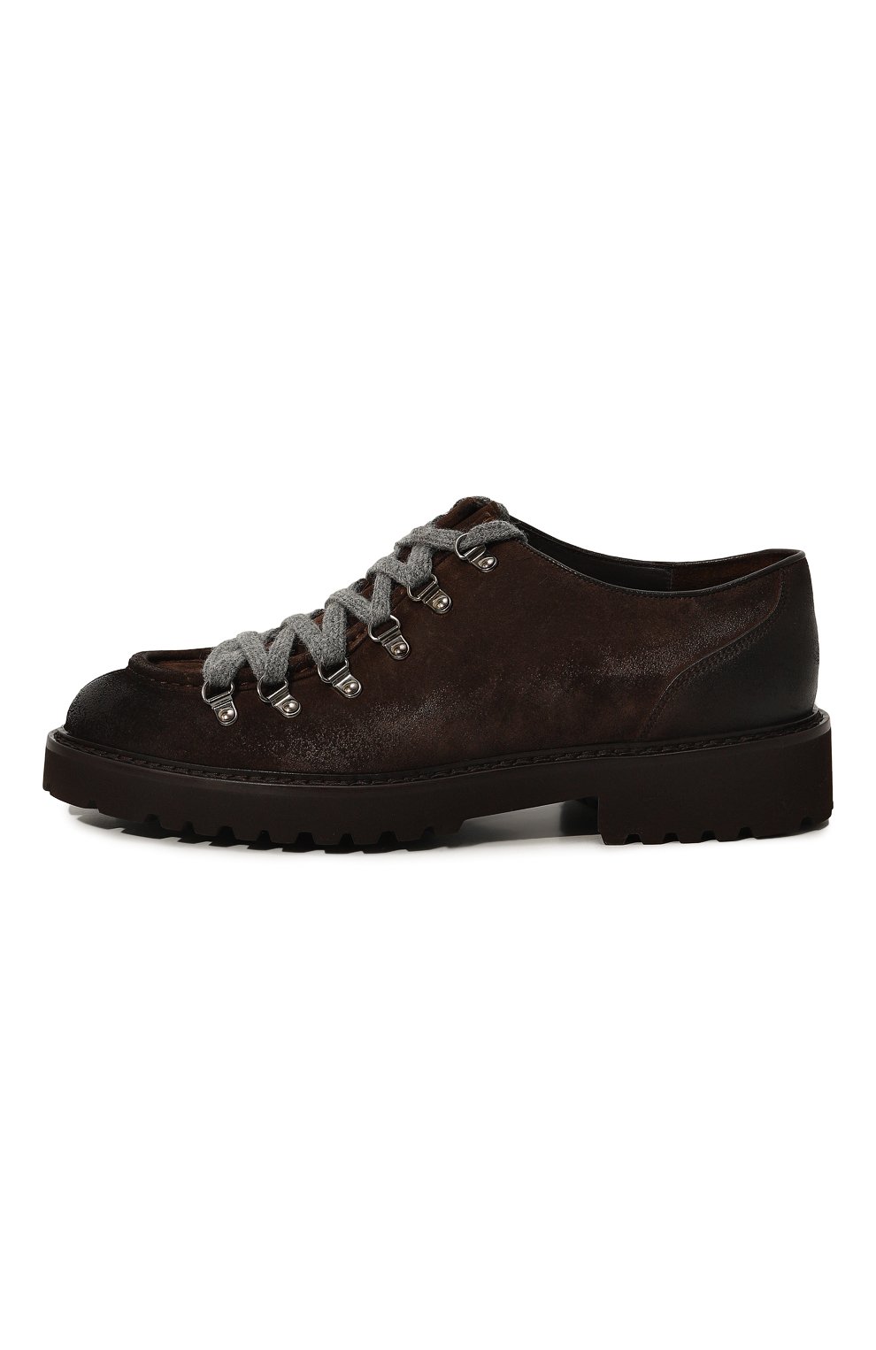 Мужские замшевые ботинки DOUCAL'S темно-коричневого цвета, арт. DU2736PHILUF205T | Фото 4 (Мужское Кросс-КТ: Хайкеры-обувь, Ботинки-обувь; Материал внутренний: Натуральная кожа; Материал сплава: Проставлено; Материал утеплителя: Без утеплителя; Подошва: Плоская; Драгоценные камни: Проставлено; Материал внешний: Замша)