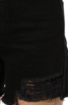 Женские джинсовые шорты 3X1 черного цвета, арт. WSX4S0866/BLACK RIB | Фото 5 (Женское Кросс-КТ: Шорты-одежда; Кросс-КТ: Деним; Длина Ж (юбки, платья, шорты): Мини; Региональные ограничения белый список (Axapta Mercury): Не проставлено; Стили: Гранж; Материал сплава: Проставлено; Материал внешний: Хлопок, Деним; Драгоценные камни: Проставлено)