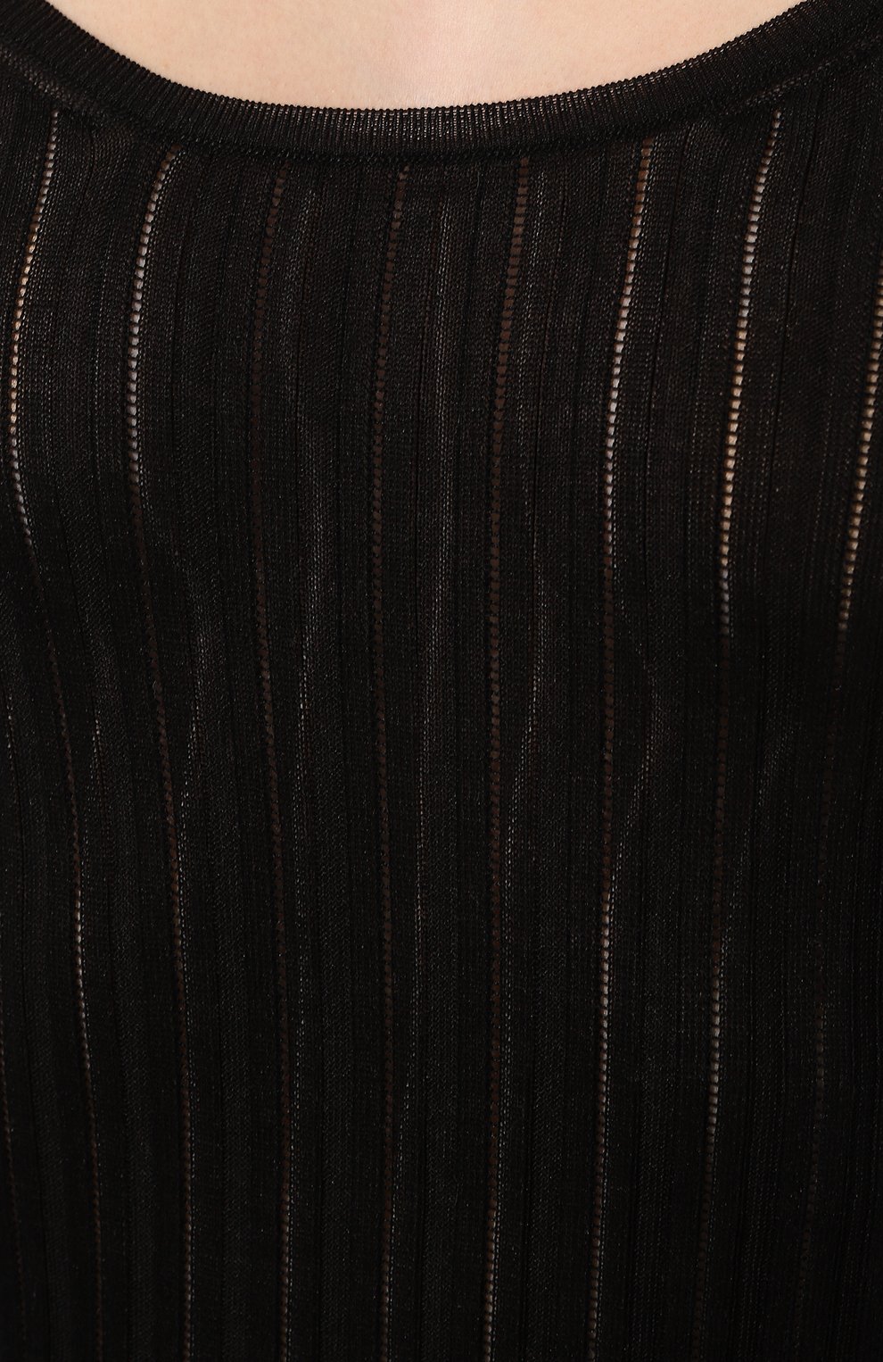 Женский шелковый пуловер PETAR PETROV черного цвета, арт. S23K13 | Фото 5 (Материал внешний: Шелк; Рукава: Длинные; Региональные ограничения белый список (Axapta Mercury): Не проставлено; Длина (для топов): Стандартные; Материал сплава: Проставлено; Нос: Не проставлено; Женское Кросс-КТ: Пуловер-одежда; Драгоценные камни: Проставлено; Стили: Кэжуэл)