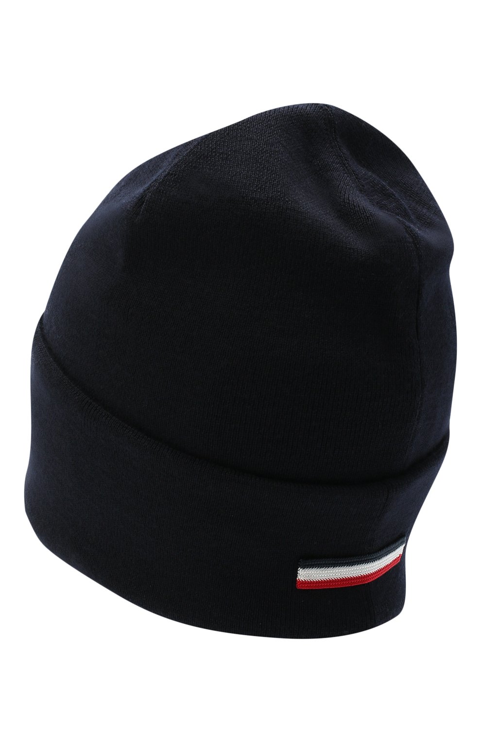Мужская шерстяная шапка MONCLER темно-синего цвета, арт. F2-091-9Z736-00-A9526 | Фото 2 (Материал: Текстиль, Шерсть; Кросс-КТ: Трикотаж)
