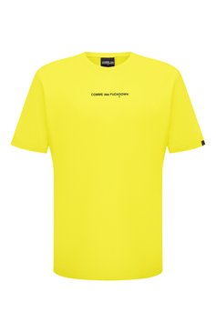 Мужская хлопковая футболка COMME DES FUCKDOWN светло-зеленого цвета, арт. CDFU1118 | Фото 1 (Рукава: Короткие; Длина (для топов): Стандартные; Стили: Гранж; Принт: С принтом; Материал внешний: Хлопок)