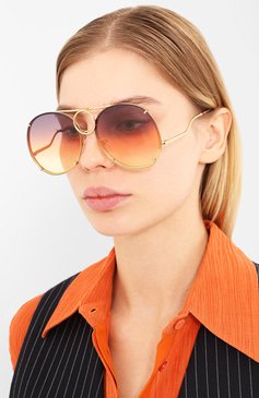 Женские солнцезащитные очки CHLOÉ разноцветного цвета, арт. 145S-812 | Фото 2 (Тип очков: С/з)