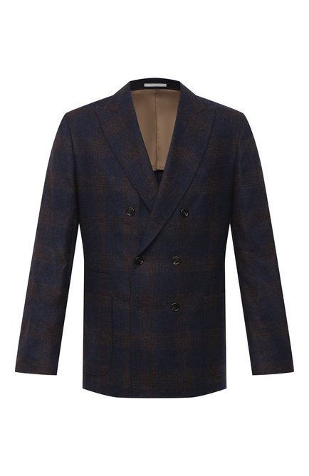 Мужской шерстяной пиджак BRUNELLO CUCINELLI темно-синего цвета по цене 379000 руб., арт. MN4797BBD | Фото 1