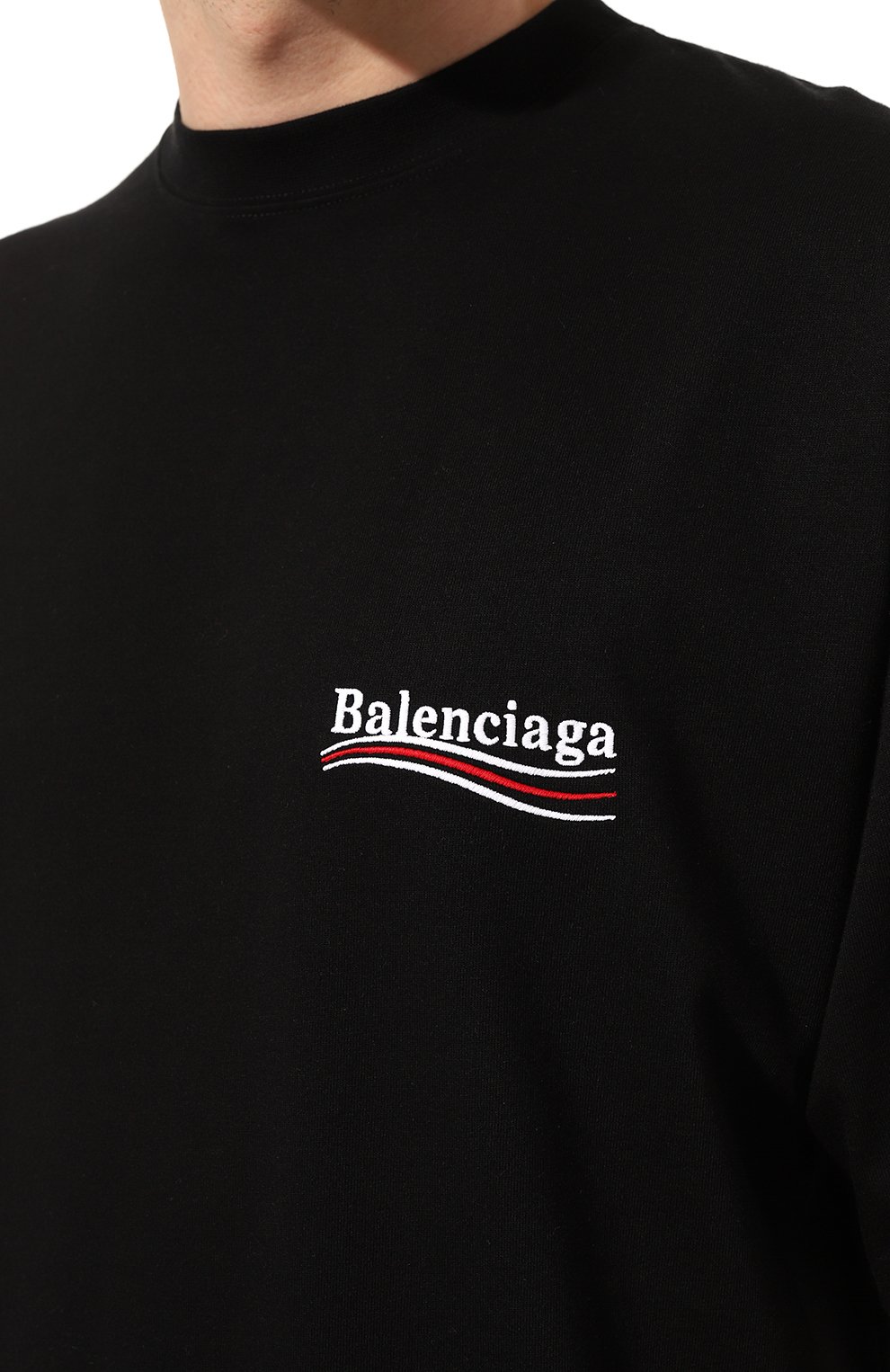 Хлопковая футболка Balenciaga  641675 TKVJ1 Фото 5