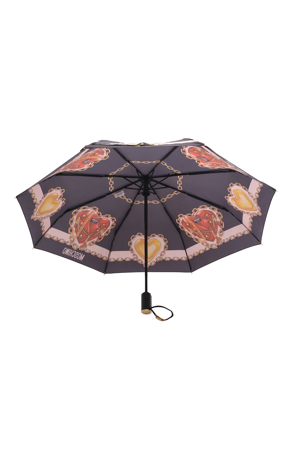 Женский складной зонт MOSCHINO черного цвета, арт. 8951-0PENCL0SEA | Фото 3 (Материал: Текстиль, Синтетический материал, Металл)