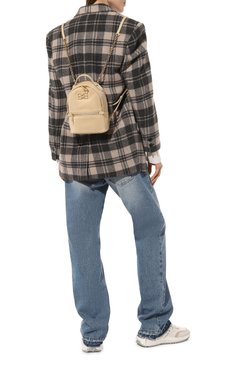 Женский рюкзак BALLY кремвого цвета, арт. WAK00F/NY086 | Фото 7 (Размер: mini; Ремень/цепочка: На ремешке; Материал: Текстиль; Стили: Кэжуэл)