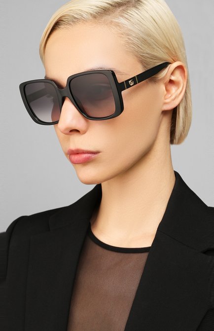 Женские солнцезащитные очки GUCCI черного цвета, арт. GG0632S 001 | Фото 2 (Тип очков: С/з; Региональные ограничения белый список (Axapta Mercury): RU; Оптика Гендер: оптика-женское; Очки форма: Квадратные)