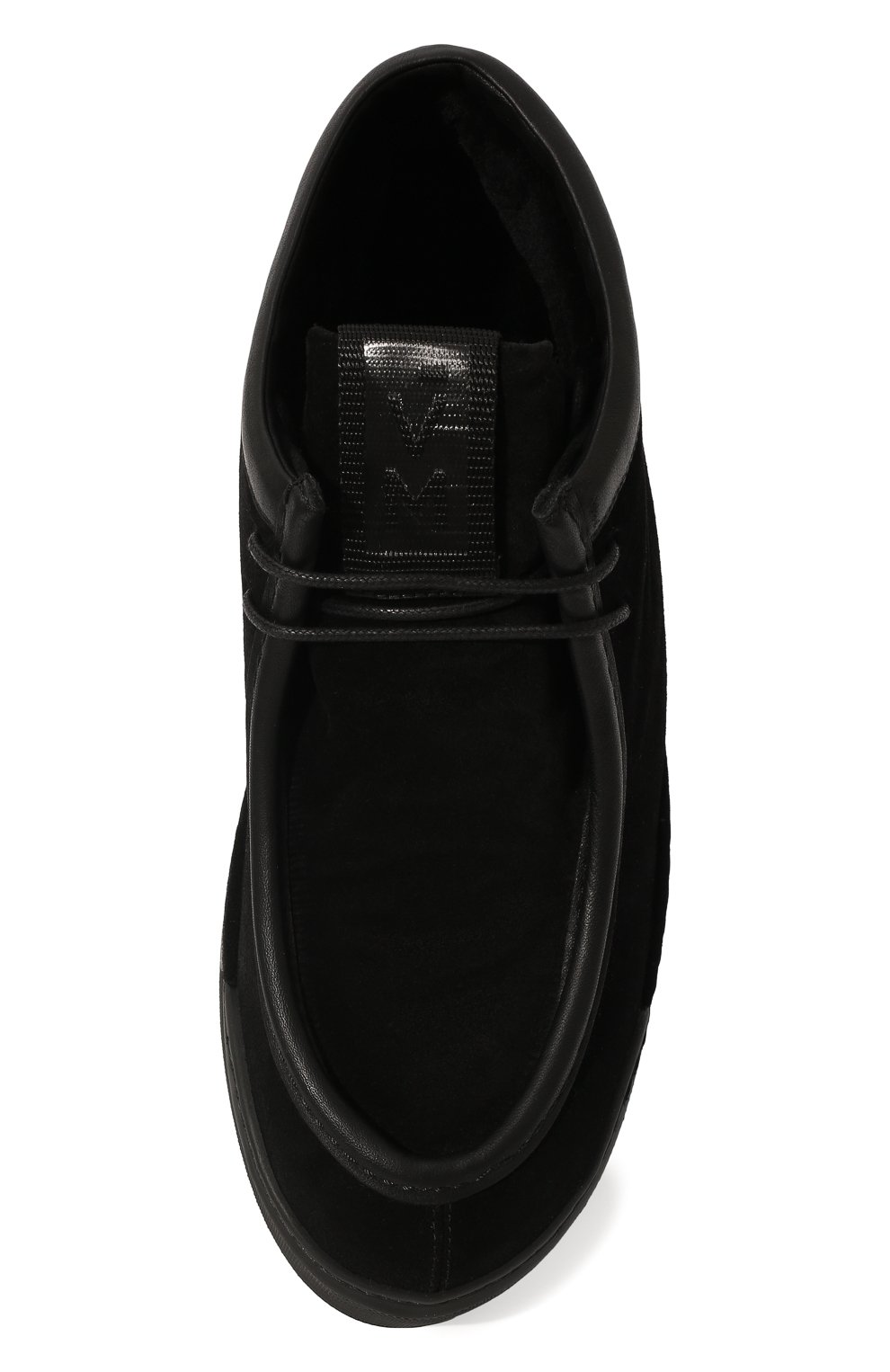 Мужские замшевые ботинки VIC MATIE черного цвета, арт. 1Y5507UBV02C7FB001 | Фото 6 (Материал утеплителя: Натуральный мех; Мужское Кросс-КТ: Ботинки-обувь; Материал внутренний: Натуральная кожа; Подошва: Массивная; Материал внешний: Замша)
