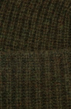Женская шерстяная шапка GANNI хаки цвета, арт. A2035 | Фото 3 (Материал: Текстиль, Шерсть; Статус проверки: Проверено, Проверена категория)