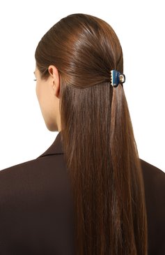 Женская заколка для волос ALEXANDRE DE PARIS синего цвета, арт. ICCB-12831-02A23 OM | Фото 2 (Материал сплава: Проставлено; Нос: Не проставлено)