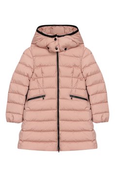 Детского пуховик с капюшоном MONCLER ENFANT розового цвета, арт. E2-954-49906-05-54155/4-6A | Фото 1 (Кросс-КТ: Зима; Девочки Кросс-КТ: Пуховик-верхняя одежда; Рукава: Длинные; Материал внешний: Синтетический материал; Материал сплава: Проставлено, Проверено; Материал подклада: Синтетический материал; Статус проверки: Проверено, Проверена категория; Драгоценные камни: Проставлено; Материал утеплителя: Пух и перо; Ростовка одежда: 4 года | 104 см, 5 лет | 110 см, 6 лет | 116 см)