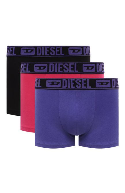 Мужские комплект из трех боксеров DIESEL фиолетового цвета, арт. 00ST3V/0JGAW | Фото 1 (Материал сплава: Проставлено; Нос: Не проставлено; Материал внешний: Хлопок)