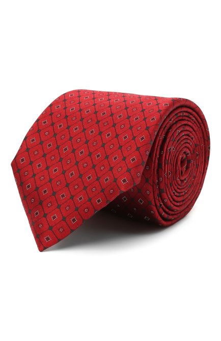 Мужской шелковый галстук ERMENEGILDO ZEGNA красного цвета, арт. Z9E23/100 | Фото 1 (Материал: Шелк, Текстиль; Принт: С принтом)