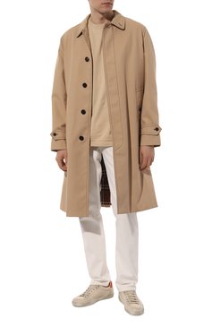 Мужские кожаные кеды disney x gucci GUCCI кремвого цвета, арт. 603697 AYO70 | Фото 2 (Материал сплава: Проставлено; Стили: Классический; Материал утеплителя: Без утеплителя; Тематический товар: Disney; Подошва: Плоская; Драгоценные камни: Проставлено)