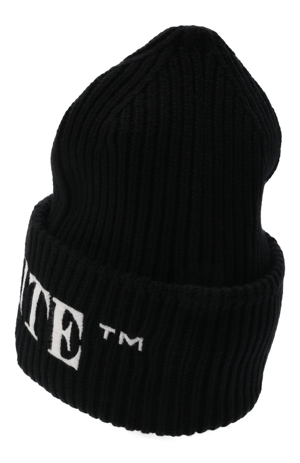 Женская шерстяная шапка OFF-WHITE черного цвета, арт. 0WLA017F21KNI002 | Фото 3 (Материал: Текстиль, Шерсть)