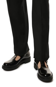 Мужские кожаные сандалии PRADA черного цвета, арт. 2EE372-055-F0002 | Фото 3 (Материал внешний: Кожа)