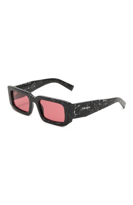 Мужские солнцезащитные очки PRADA розового цвета, арт. SPR06Y-E05W-FE06O-053 | Фото 1 (Тип очков: С/з; Кросс-КТ: С/з-мужское; Оптика Гендер: оптика-мужское; Очки форма: Прямоугольные)