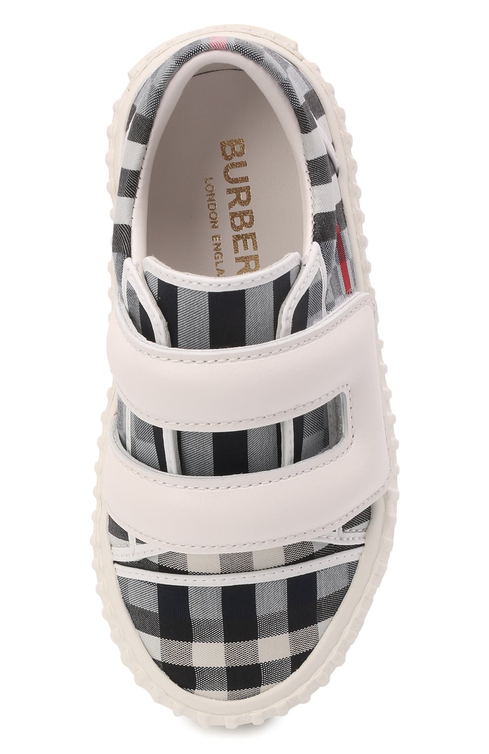 Мужского текстильные кеды BURBERRY голубого цвета, арт. 8049406 | Фото 4 (Мальчики Кросс-КТ: Обувь-низкие; Региональные ограничения белый список (Axapta Mercury): Не проставлено; Нос: Не проставлено; Кросс-КТ: велькро)