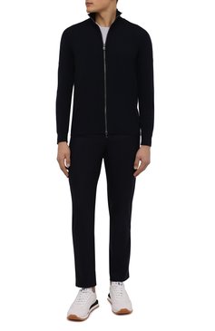 Мужские шерстяные брюки ZILLI SPORT темно-синего цвета, арт. M0W-40-38W-F6415/0001 | Фото 2 (Материал внешний: Шерсть; Длина (брюки, джинсы): Стандартные; Случай: Повседневный; Материал подклада: Вискоза; Стили: Кэжуэл)