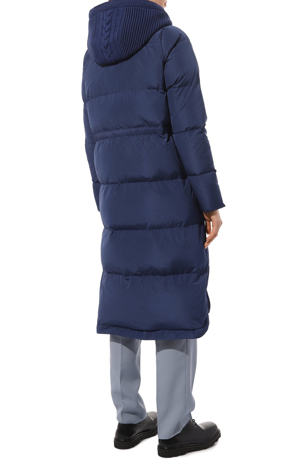 Женская утепленная куртка LORENA ANTONIAZZI синего цвета, арт. I2232PI23B/3266 | Фото 4 (Кросс-КТ: Куртка, Утепленный; Рукава: Длинные; Материал внешний: Синтетический материал; Материал сплава: Проставлено; Стили: Спорт-шик; Материал подклада: Синтетический материал; Длина (верхняя одежда): Длинные; Драгоценные камни: Проставлено)