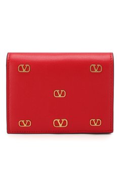 Женские кожаное портмоне  VALENTINO красного цвета, арт. TW2P0P39/DRT | Фото 1 (Материал: Натуральная кожа; Кросс-КТ: другое)