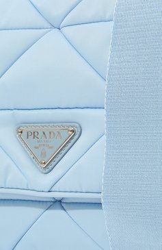 Женская сумка re-nylon PRADA голубого цвета, арт. 1BD290-RDJN-F0076-O1O | Фото 3 (Сумки-технические: Сумки через плечо; Материал: Натуральная кожа; Ремень/цепочка: На ремешке; Размер: small)