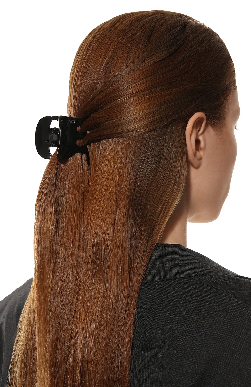 Женская заколка для волос ALEXANDRE DE PARIS черного цвета, арт. AP3D-2346 N | Фото 2 (Материал: Пластик)