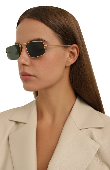 Женские солнцезащитные очки RAY-BAN серого цвета, арт. 3957-919631 | Фото 2 (Тип очков: С/з; Кросс-КТ: С/з-унисекс; Очки форма: Узкие; Оптика Гендер: оптика-унисекс)