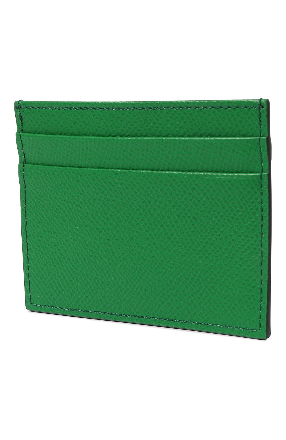 Женский кожаный футляр для кредитных карт DOLCE & GABBANA зеленого цвета, арт. BI0330/A1001 | Фото 2 (Материал: Натуральная кожа; Материал сплава: Проставлено; Нос: Не проставлено)