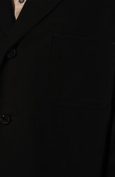 Мужской хлопковый пиджак GUCCI черного цвета, арт. 590751 Z8AFU | Фото 5 (Рукава: Длинные; Случай: Повседневный; Длина (для топов): Стандартные; Материал сплава: Проставлено; Материал внешний: Хлопок; 1-2-бортные: Однобортные; Пиджаки М: Прямой; Драгоценные камни: Проставлено; Стили: Кэжуэл)