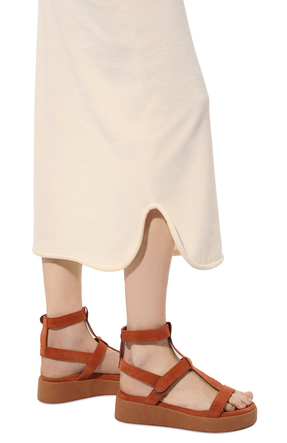 Женские кожаные сандалии efrosini ANCIENT GREEK SANDALS коричневого цвета, арт. EFR0SINI | Фото 3 (Подошва: Платформа; Материал внутренний: Натуральная кожа; Материал сплава: Проставлено; Драгоценные камни: Проставлено)