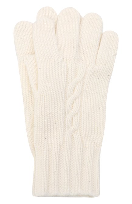 Детские перчатки из кашемира и шелка LORO PIANA белого цвета, арт. FAL4479 | Фото 1 (Материал: Шерсть, Кашемир, Текстиль; Региональные ограничения белый список (Axapta Mercury): RU)