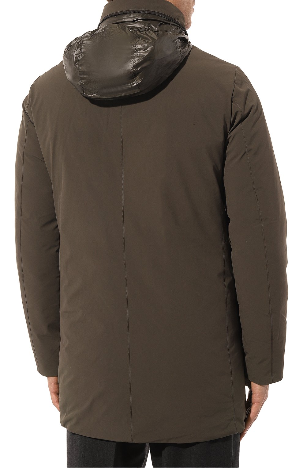 Мужская пуховая куртка HETREGO хаки цвета, арт. 8K463/R0DERICK | Фото 6 (Кросс-КТ: Куртка; Рукава: Длинные; Длина (верхняя одежда): До середины бедра; Материал внешний: Синтетический материал; Материал сплава: Проставлено; Стили: Милитари; Мужское Кросс-КТ: Куртка-пуховая; Материал подклада: Синтетический материал; Драгоценные камн и: Проставлено; Материал утеплителя: Пух и перо)