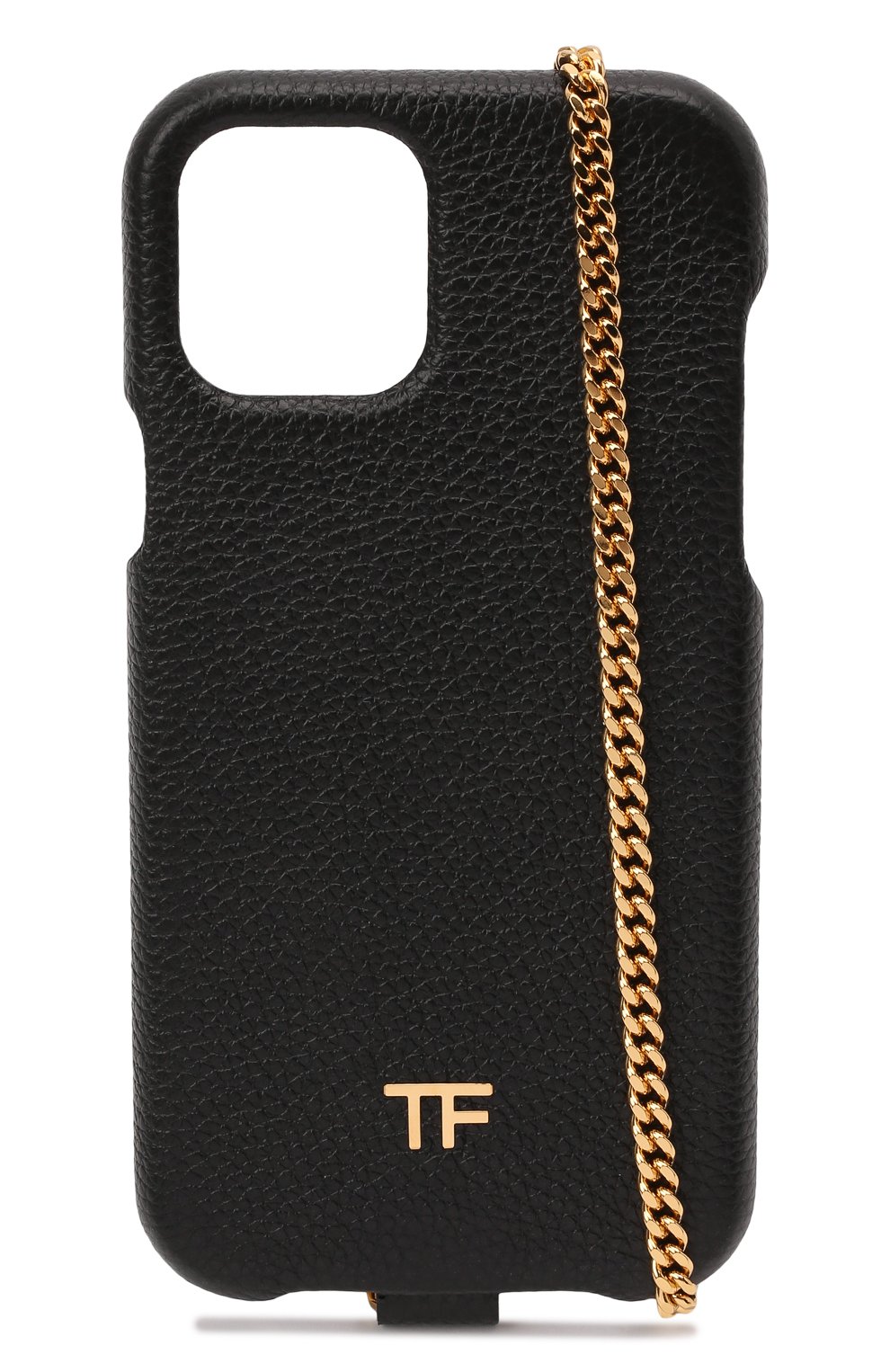 Кожаный чехол для iphone 12 pro TOM FORD черного цвета, арт. S0391T-LCL095 | Фото 3 (Женское Кросс-КТ: Кожа iPhone; Материал: Натуральная кожа)
