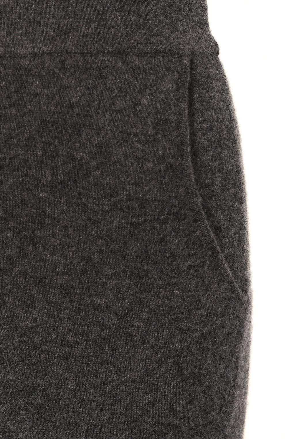 Женские кашемировые брюки ADDICTED темно-серого цвета, арт. MK207 | Фото 5 (Материал внешний: Шерсть, Кашемир; Длина (брюки, джинсы): Стандартные; Женское Кросс-КТ: Брюки-одежда; Силуэт Ж (брюки и джинсы): Прямые; Материал сплава: Проставлено; Драгоценные камни: Проставлено; Стили: Кэ жуэл)