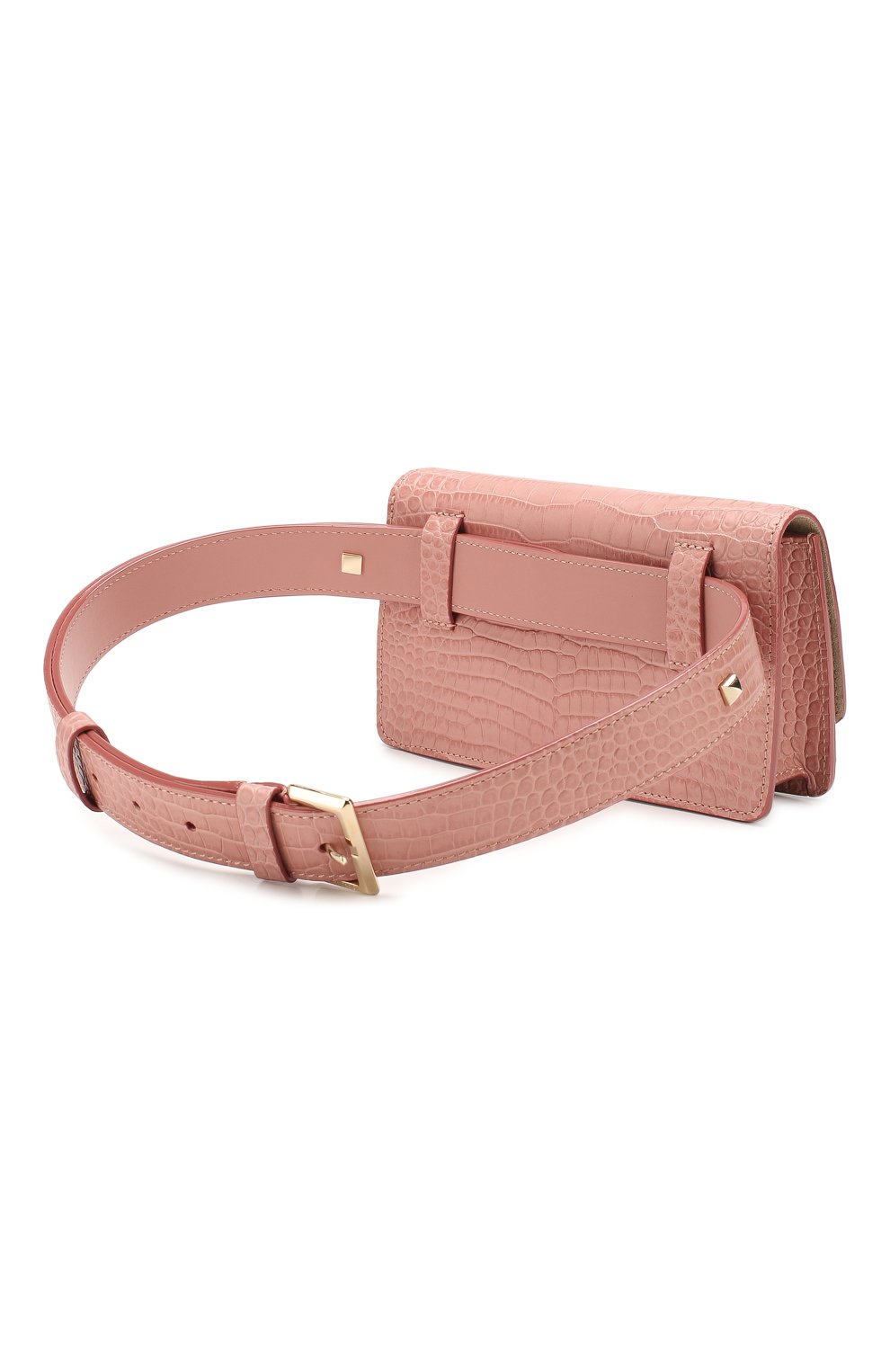 Женская поясная сумка varenne JIMMY CHOO светло-розового цвета, арт. VARENNE BELT BAG/CCJ | Фото 3 (Материал: Натуральная кожа; Стили: Классический; Размер: mini)